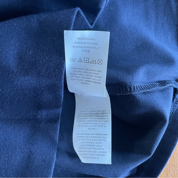 J.Crew Ruffle Sleeve Top Navy Slightly Oversized NWT Size XS - Picture 13 of 13